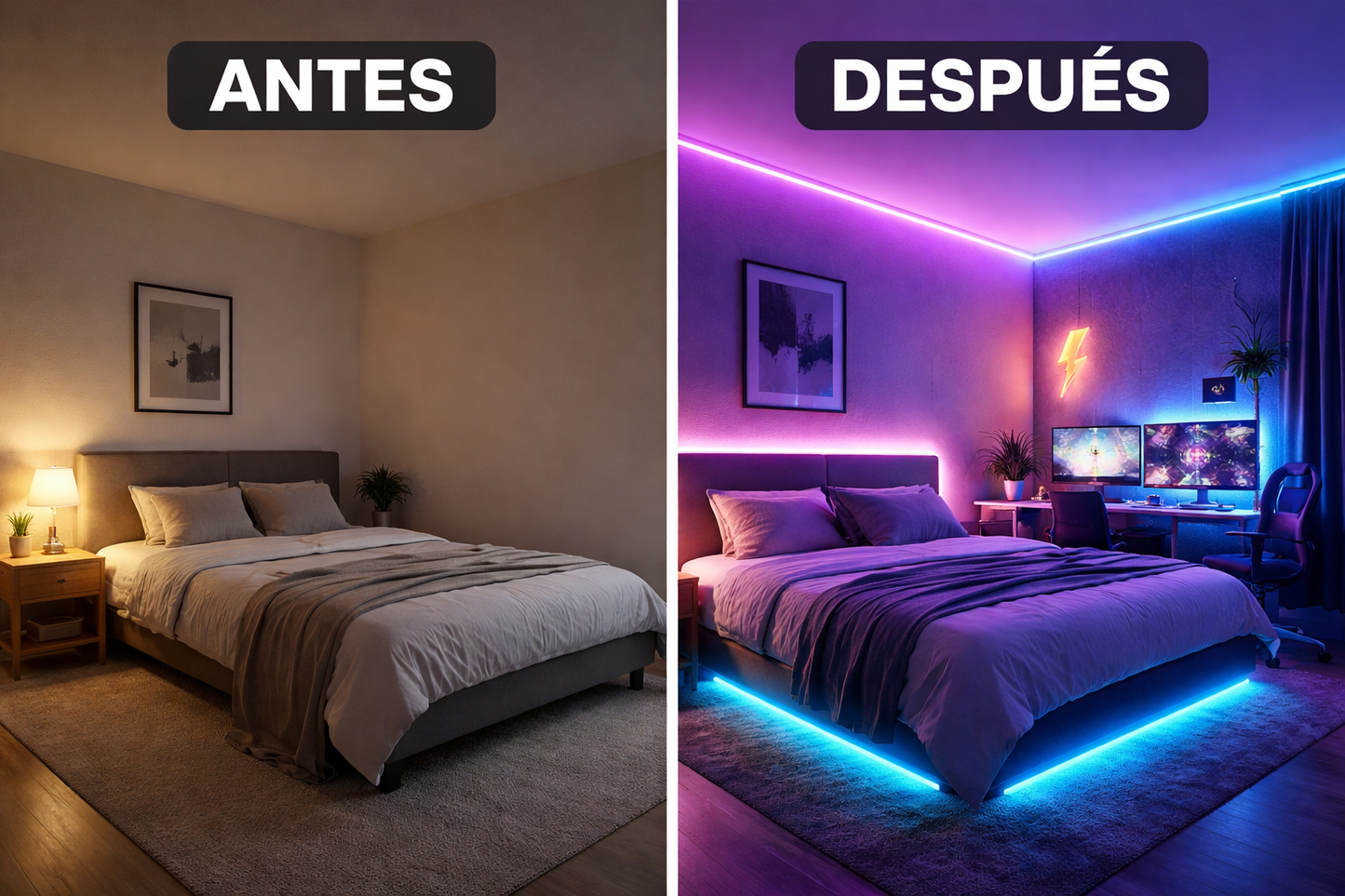 Cinta de luces LED neón flexible 10 Metros