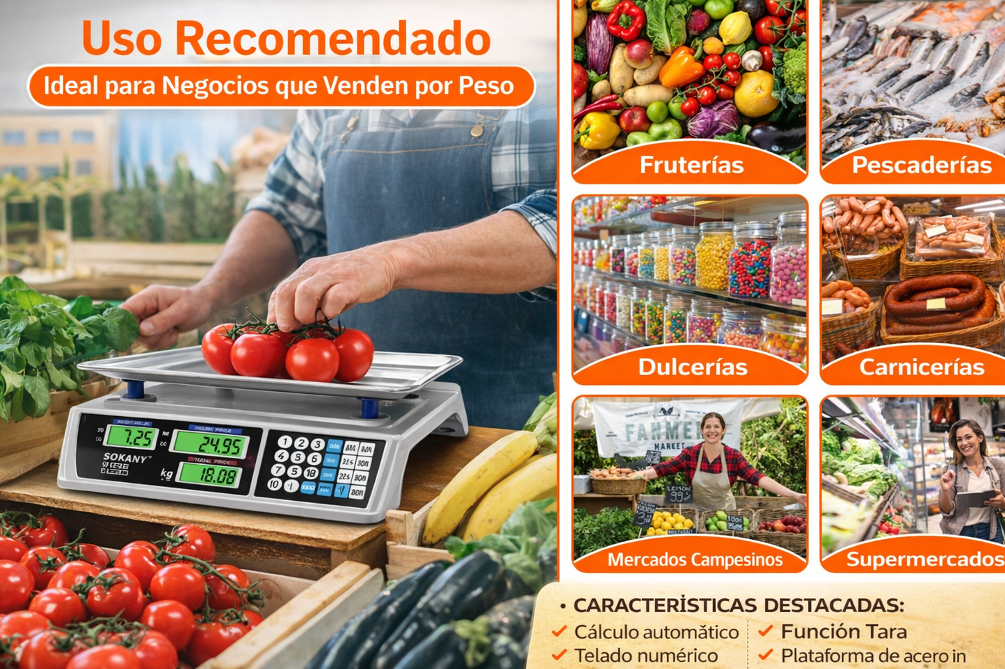 BALANZA DIGITAL COMERCIAL 40KG – PRECISIÓN PROFESIONAL PARA TU NEGOCIO