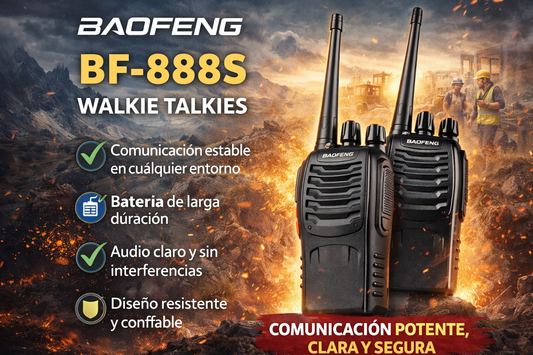 Radio de comunicación walkie talkie BF-888S