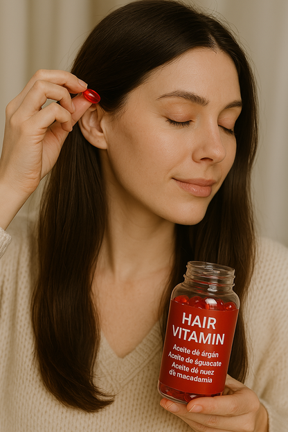 Cápsulas nutritivas para el cabello con vitaminas