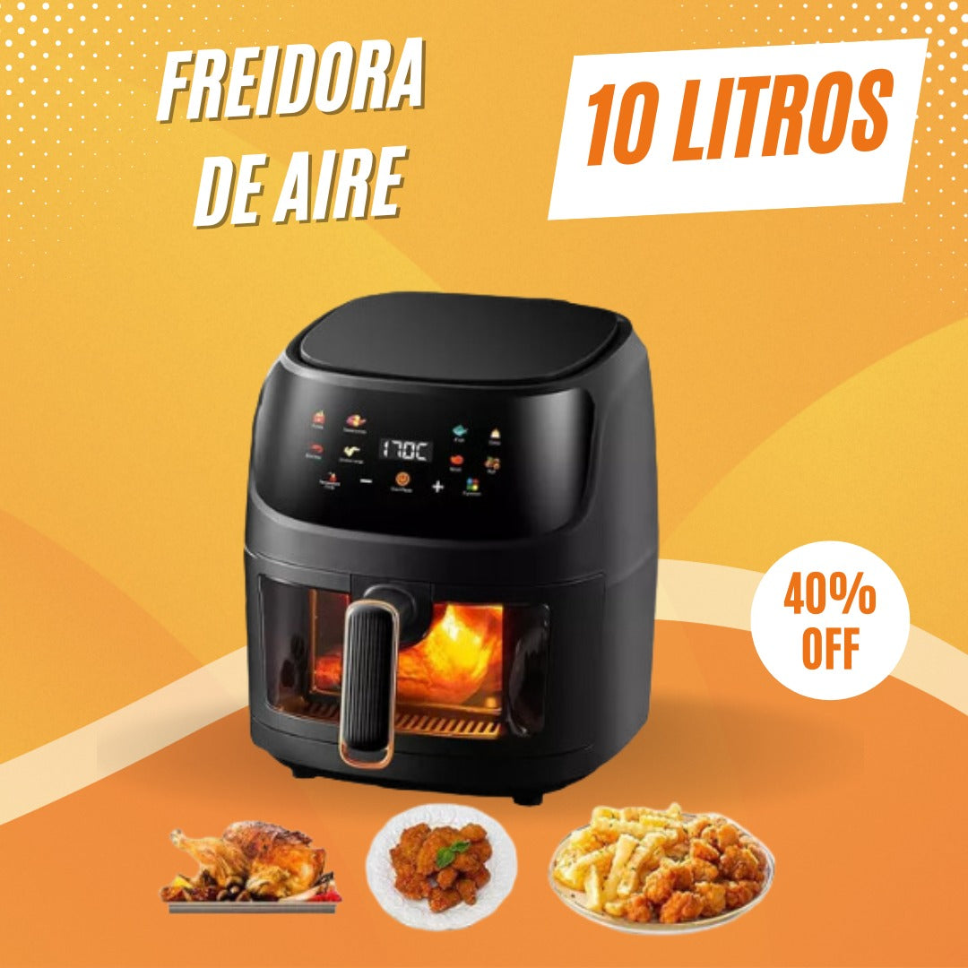 Freidora De Aire 10 Litros Digital- Gratis Moldes de Silicona X6