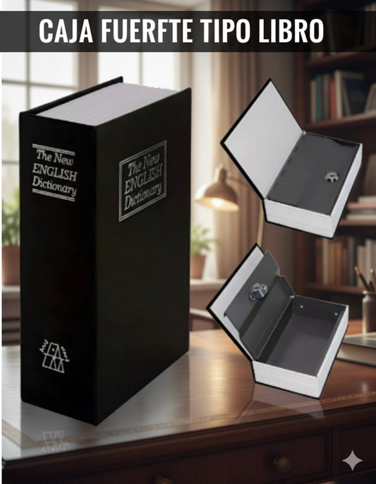 Caja Fuerte Forma Libro Con Cerradura Oculta incluye doble llave