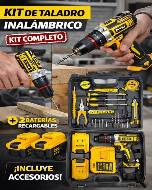 KIT DE TALADRO INALÁMBRICO MULTIFUNCIÓN CON ACCESORIOS