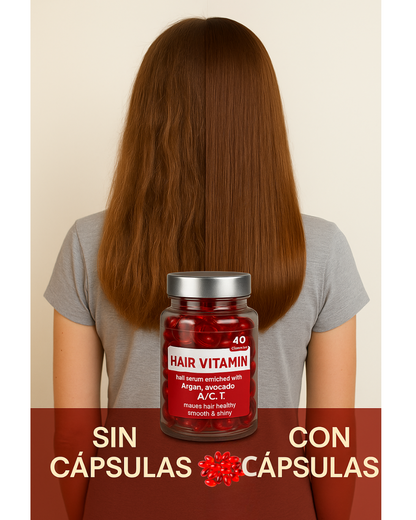 Cápsulas nutritivas para el cabello con vitaminas